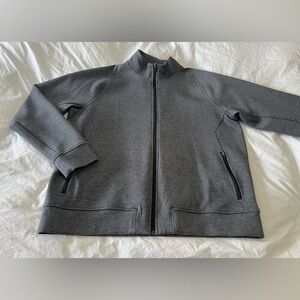 Zella | Men's SZ L | Gray Scuba Full Zip Close Mock Neck Long Sleeve Jacket
